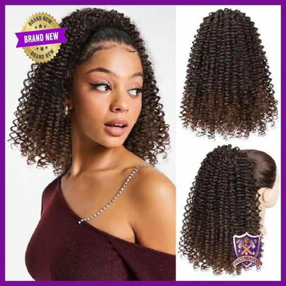 14 Inch Curly Ponytail Extension Drawstring Clip Heat Resistant Synthetic main image 6